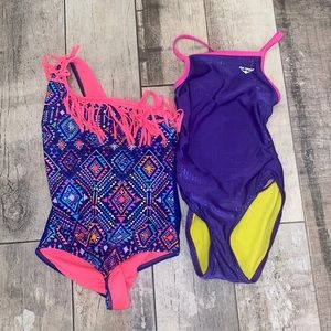 Girls bathing suits size medium 26